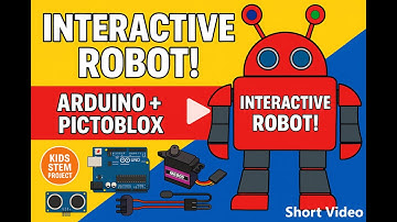 Build an Interactive Robot in 46 Seconds! | Arduino + Ultrasonic + Servo | PictoBlox STEM Project