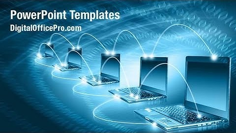 Online Networking PowerPoint Template Backgrounds - DigitalOfficePro #07042W