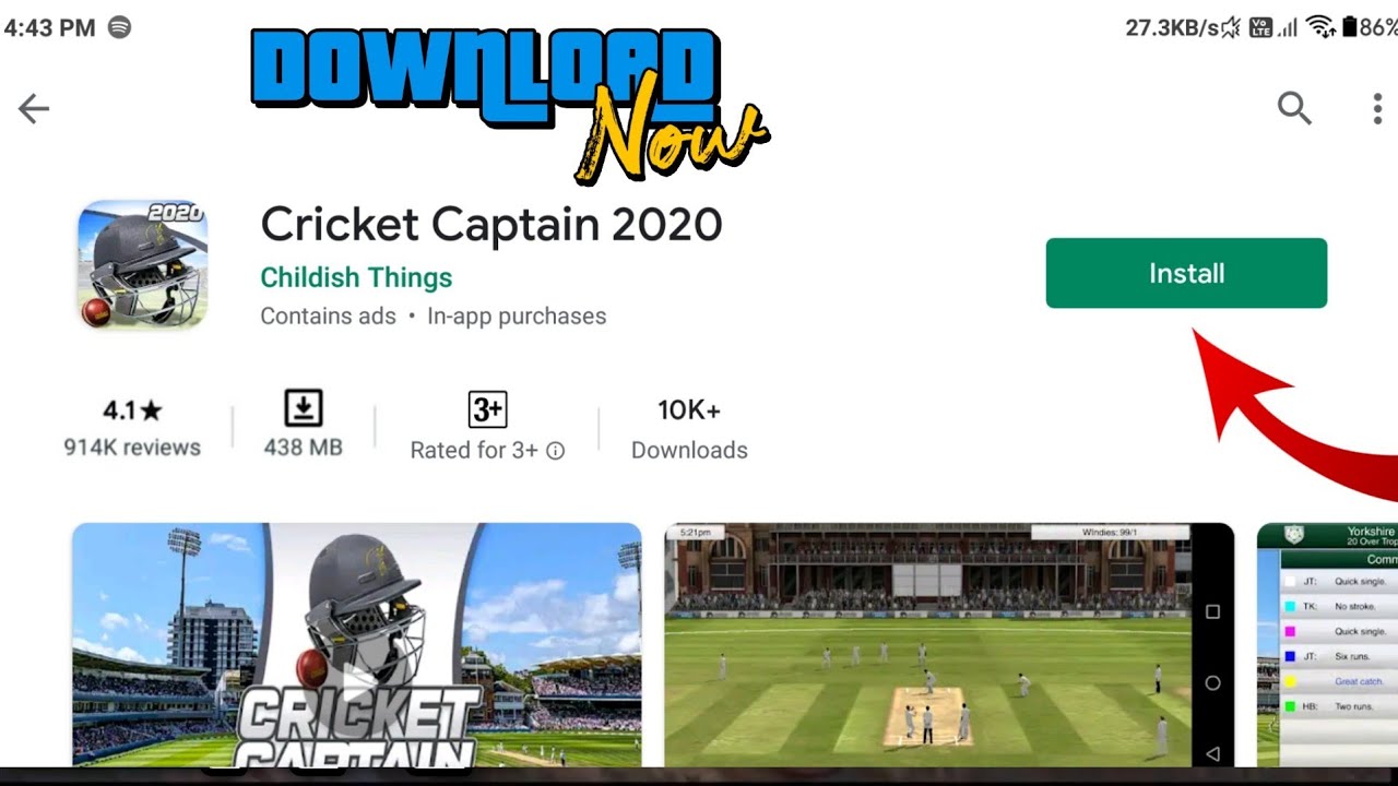 CRICKET CAPTAIN 2020 RELEASED FOR ANDROID | DOWNLOAD FOR FREE | LINK IN DESCRIPTION