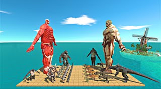 Epic Titan War | Colossol Titan vs Armored Titan | New Update - Animal Revolt Battle Simulator