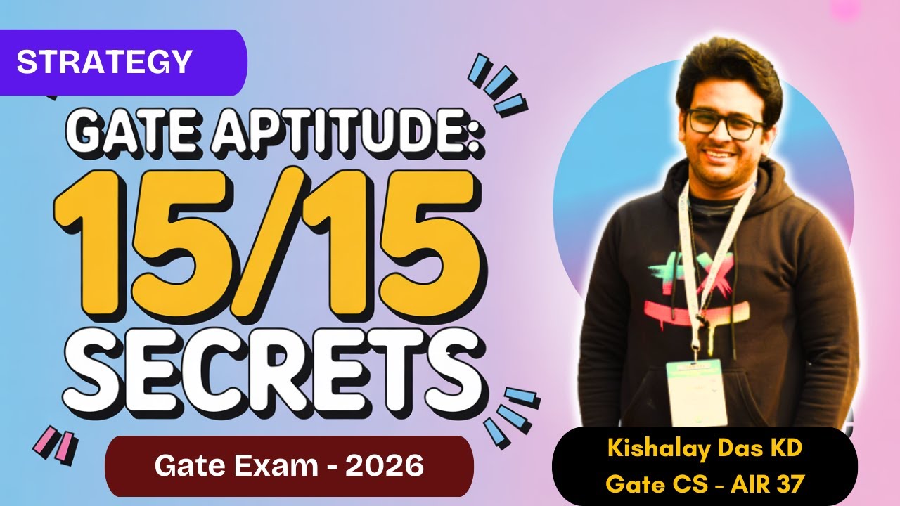How to Score Full 15/15 Marks in General Aptitude | Gate Preparation ...