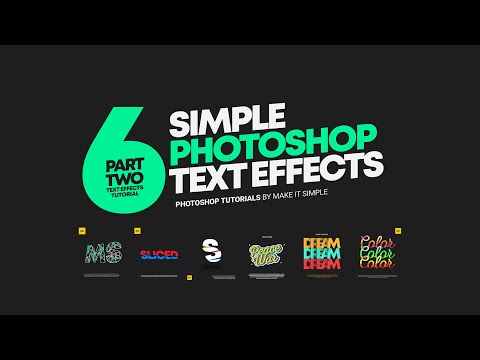 Photoshop Tutorial: 6 Simple Text effects for Beginners (Part 2)