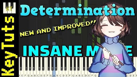 NEW AND IMPROVED Determination from Undertale - Insane Mode [Piano Tutorial] (Synthesia)