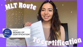 ROUTES TO MLT CERTIFICATION: ASCP BOC EXAM