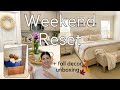 WEEKEND RESET | Sunday Reset Routine | Fall Decor Unboxing ✨