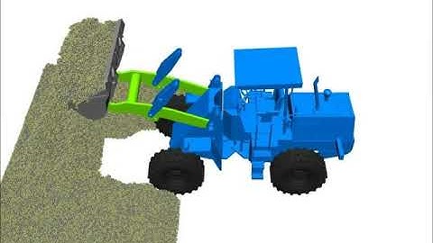 samadii/DEM: Wheel Loader simulation (Wet)