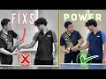 Fixed wrist issues and improved forehand topspins power