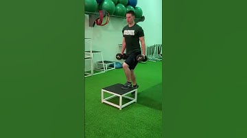 DB Step Up with Knee Drive