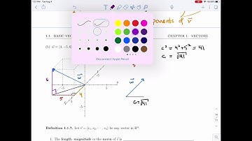 Linear Algebra 1.1.5 - Length of a Vector (1 of 4)