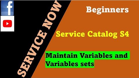 ServiceNow Service Catalog Session 4 : How to add variables and variables set to an Item demo