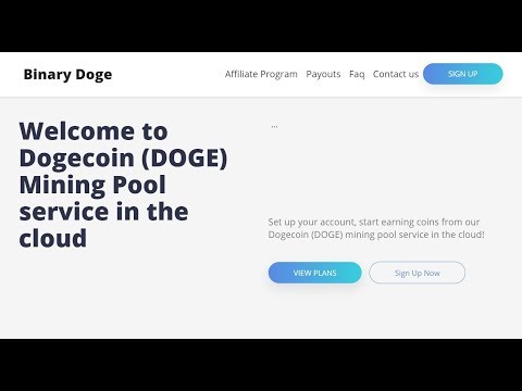 Binarydoge - Dogecoin (DOGE) Mining Pool Service In The Cloud - Free 5 H/s