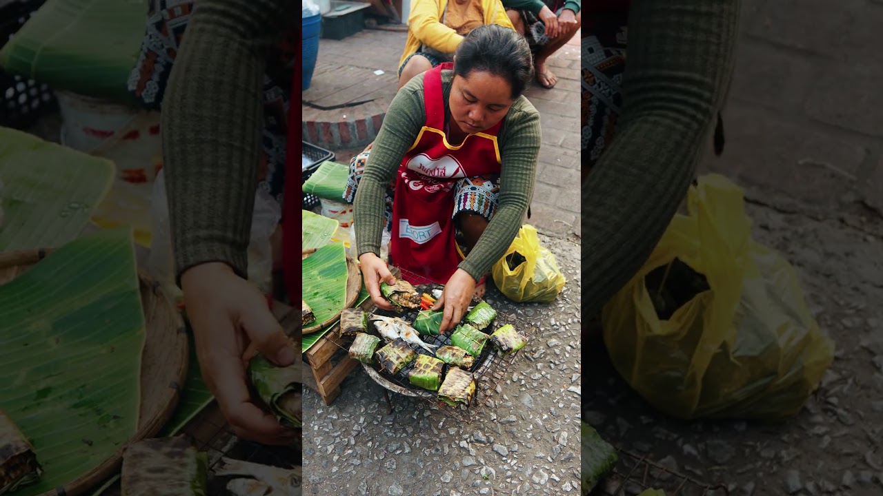 Would You Eat This? Grilled Honeycomb🐝 | Laos Food | Luang Prabang #shorts