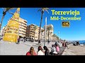 4k torrevieja costa blanca spainsaturday morning beach  promenade walking tour  