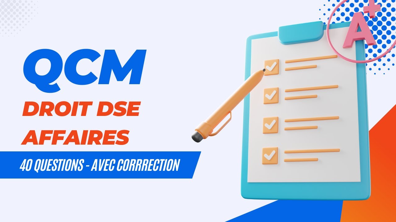 QCM Droit des Affaires - YouTube