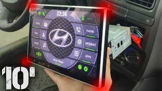 НАКОНЕЦ-ТО! 10,2 дюйма 1DIN ANDROID 9.0 Idoing! Тест в HYUNDAI ACCENT!