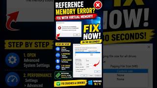 Fix Reference Memory Error with Virtual Memory! 🔥 #VirtualMemory #ReferenceMemoryError #TechShorts