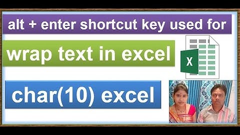 alt + enter shortcut key used for | wrap text in excel | char(10) excel |excel