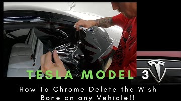 (DIY) Chrome Delete Tesla Model 3 Back Window in Time Lapse (Short Video) #teslamodel3 #carwrap