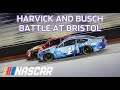 Dogfight: Kevin Harvick and Kyle Busch battle in an intense final 25 laps at Bristol | NASCAR