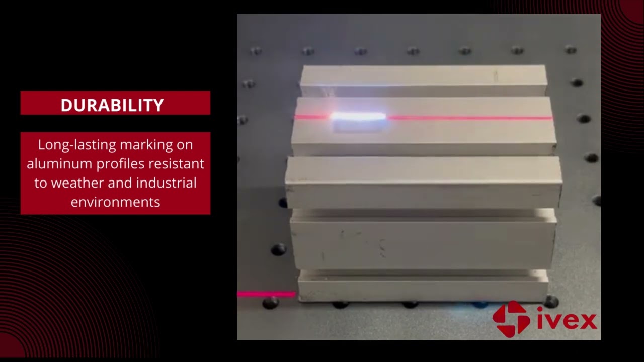 Marcatura Laser su Profilo Alluminio Anodizzato | Strutture Industriali | Marcatrice Fibra Ivex