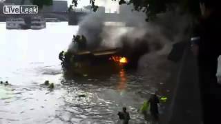 Thames Duck Boat Fire and 30 Pulled From River