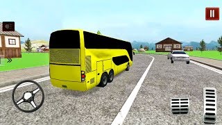 City Coach Bus Sim Driver 3D - Yellow Bus Driving - Android Gameplay FHD screenshot 5