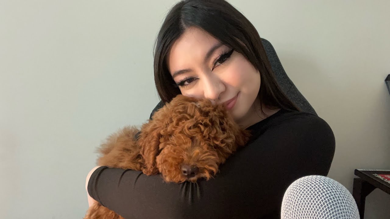 ASMR with my new puppy🫶