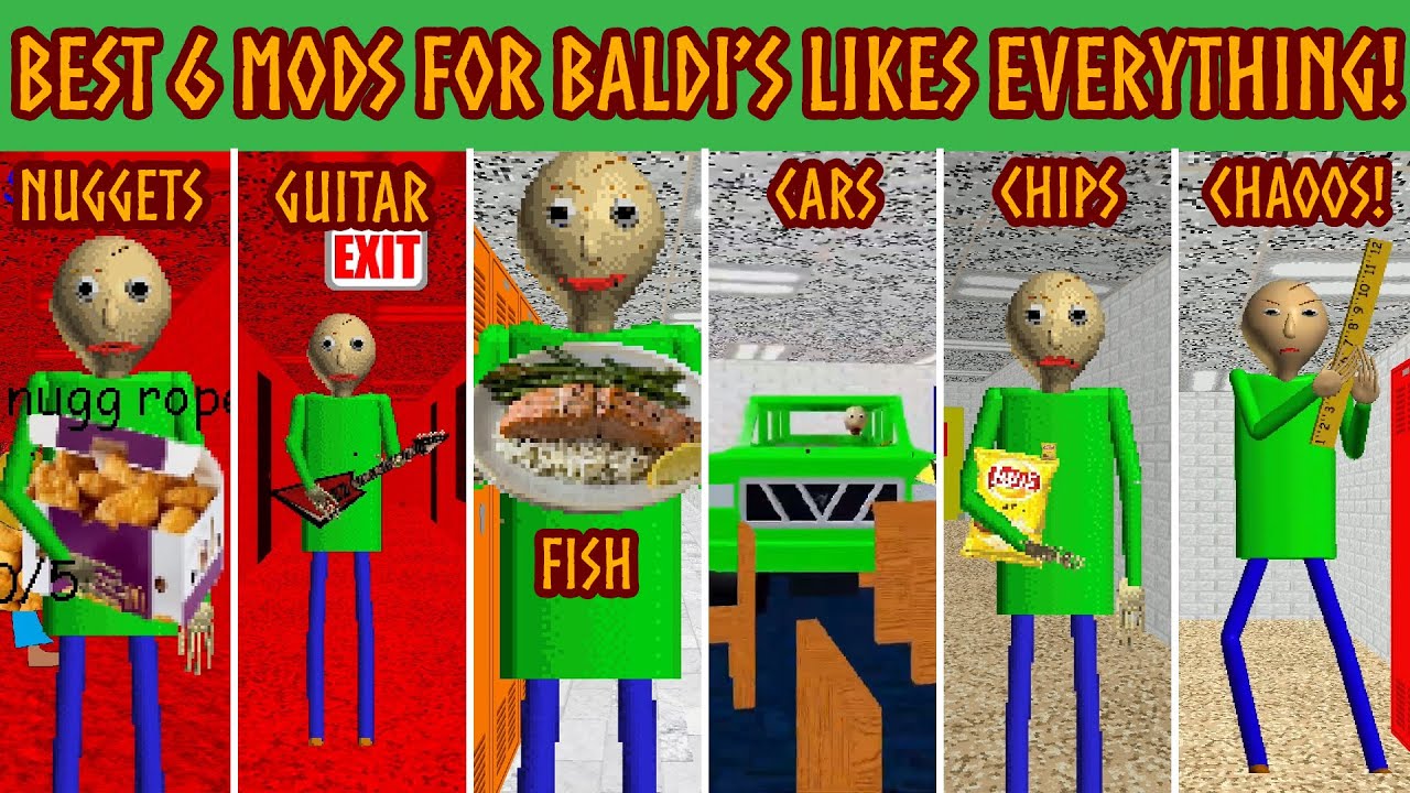 Baldi in a little bit of everything. Baldi Basics vs Orange man. Baldi's Basics Mods. GAMEBANANA Baldi Mods. Baldi likes Nuggs (Mod).