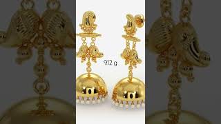 gold jhumka  design with weight