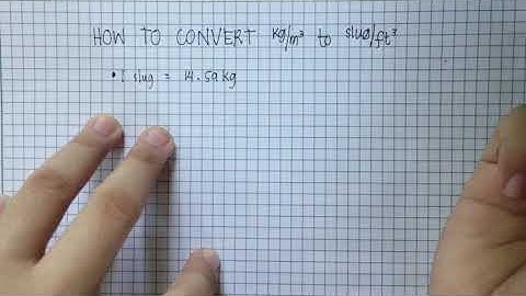 [Density] kg/m^3 to slug/ft^3 conversion