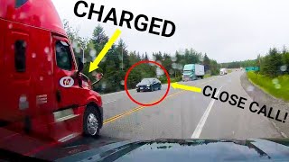 Semi Drives Into ONCOMING Traffic - HUNTED and CHARGED