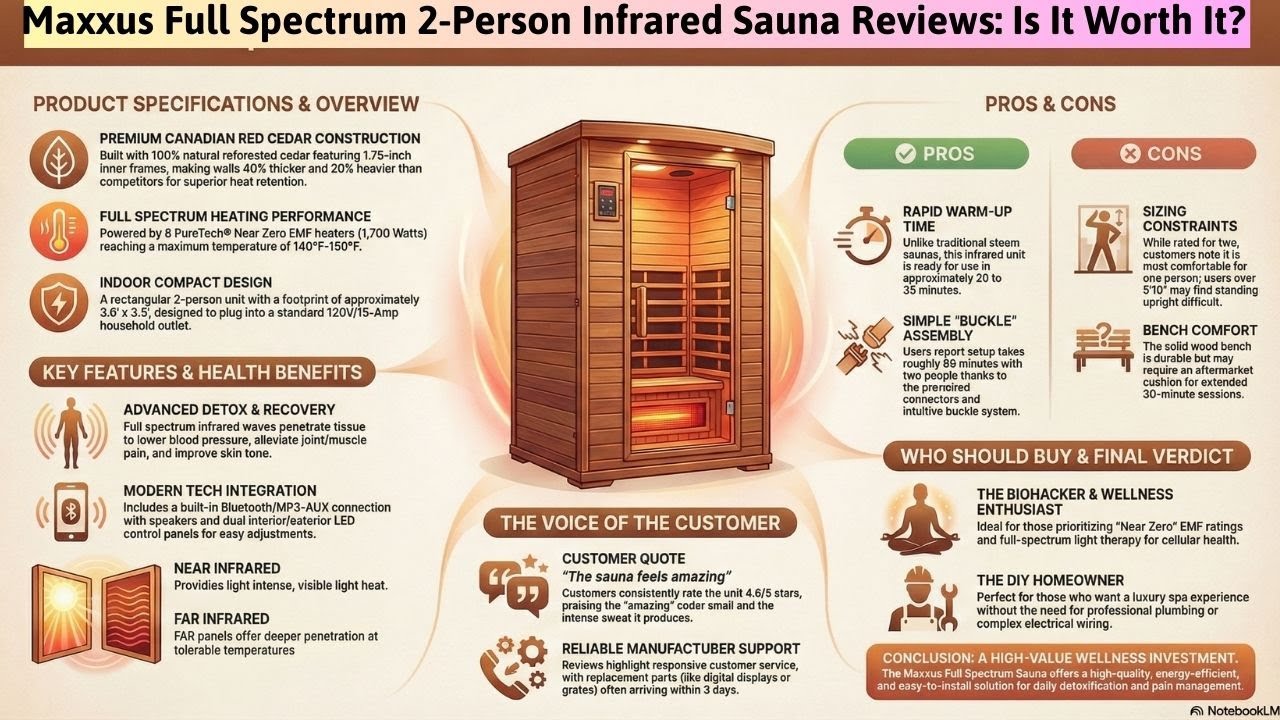 Near Zero EMF & Canadian Cedar: Maxxus Full Spectrum 2-Person Infrared Sauna Reviews