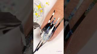 Striped Glitter Ombre Design #nailart #nails