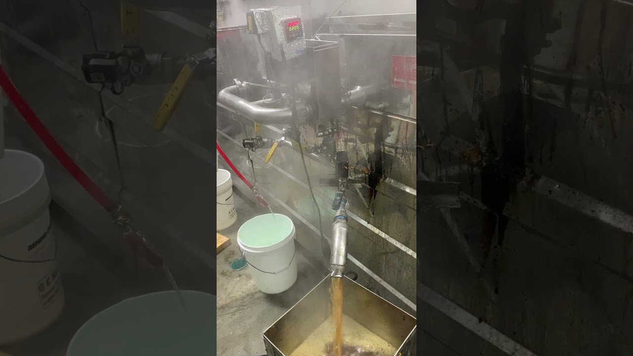 Maple syrup drawing off the the evaporator at Middle Maples Farm