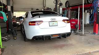 Audi s5 exhaust system ECS Tuning (VERY VERY Loud)