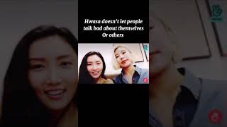 Hwasa doesn’t let people talk bad about themselves or others