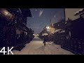 【4K】Night of heavy snow in Hida Takayama - Japan