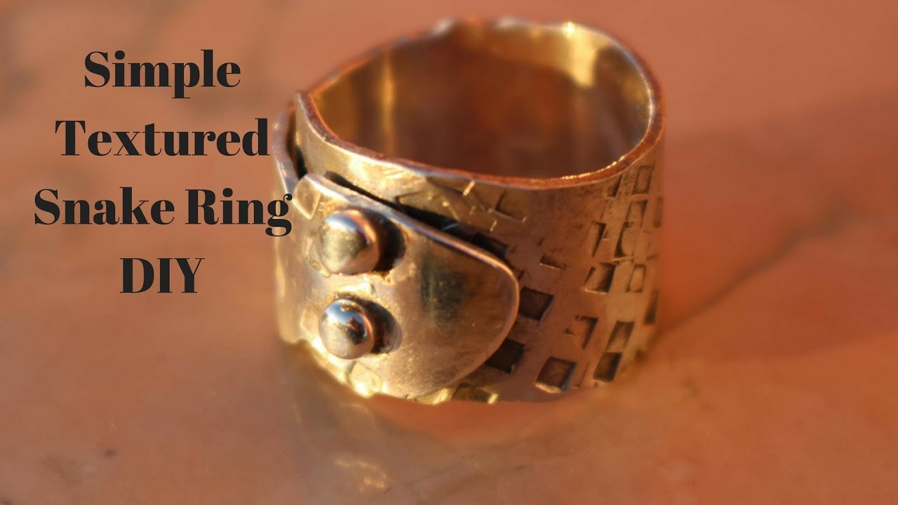 Rings how to make textured Sterling Silver snake ring Tutorial - YouTube