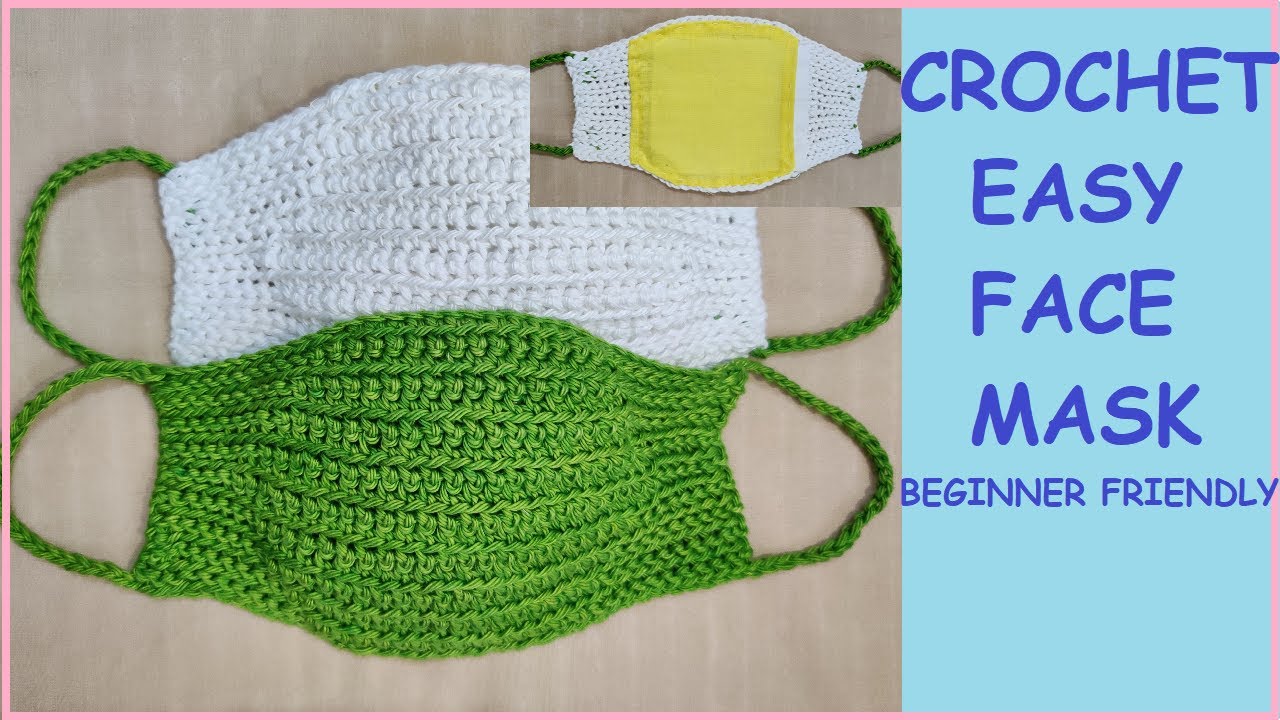 How to CROCHET EASY FACE MASK WITH LINING AND REPLACEABLE FILTER/DIY