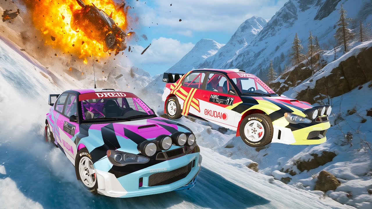 Racing FAST Cars On A Giant ICE MOUNTAIN In BeamNG Drive! Can We ...