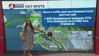 Diesel leak on I-880 in Oakland snarls traffic