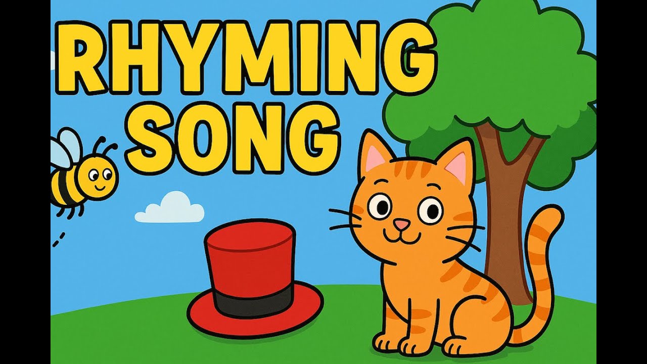 The Rhyming Song for Kids | Cat, Hat, Bee & Tree | Learn with Fun Music!
