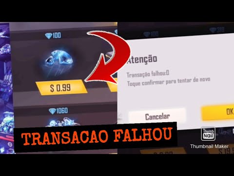 Erro ao comprar coisas no jogo com pix: erro na transação no free