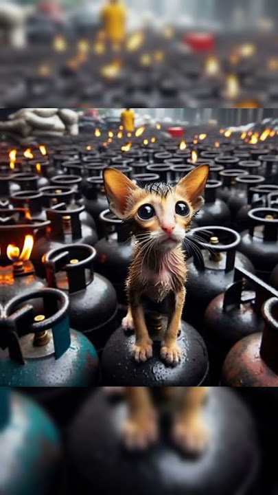 Cat and black gas#cat #catfunny#cat#kitten#shorts#viral#short#funny#catlovers#fyp#ai#funny