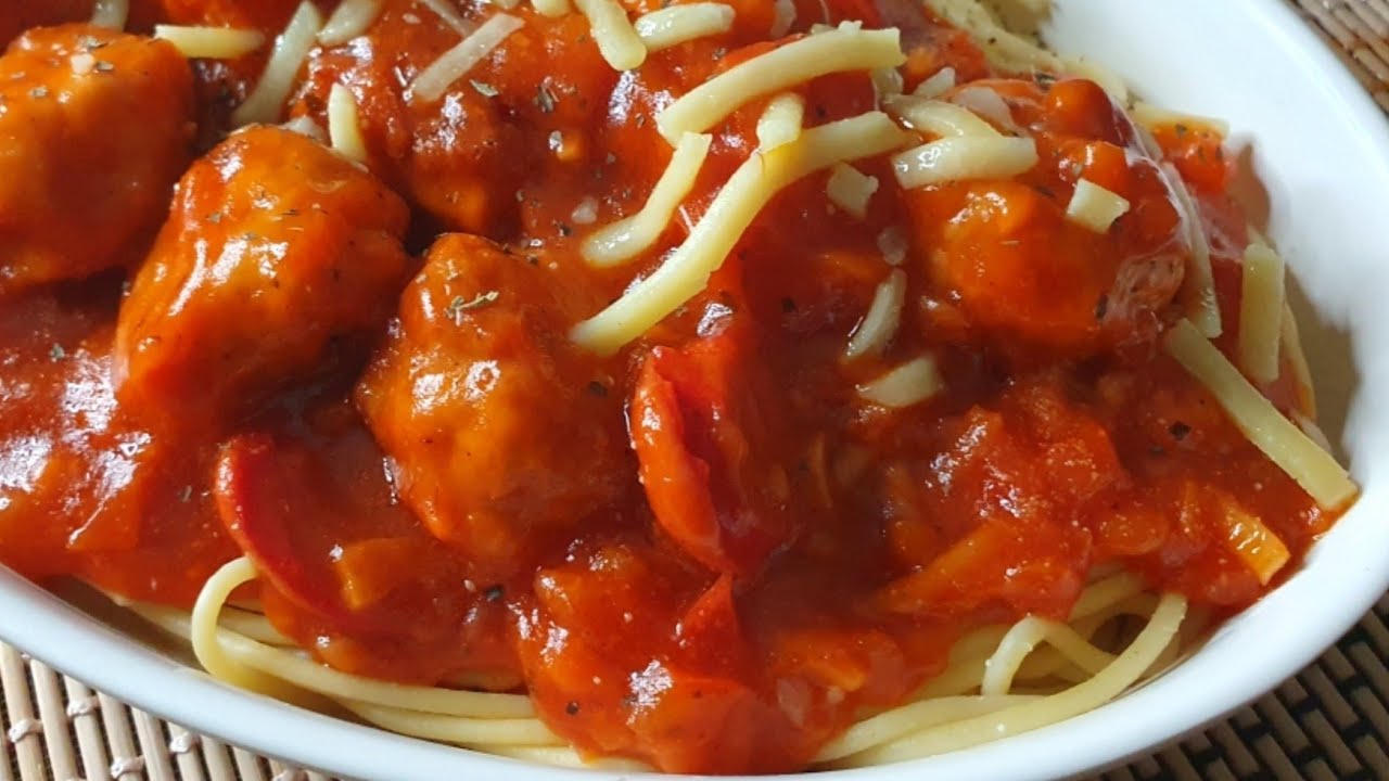 Chicken Cheezy Meatballs SpaghettiFilipino Style YouTube