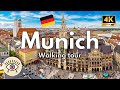 Munich allemagne 4k 60 fps  visite  pied avec soustitres walking tour