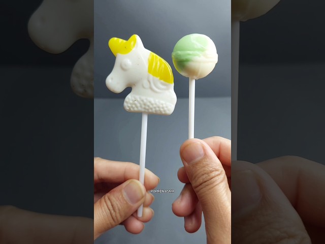 Hunting unicorn & milkita milk lollipop #poprenasmr #candy #candyopening #lollipop