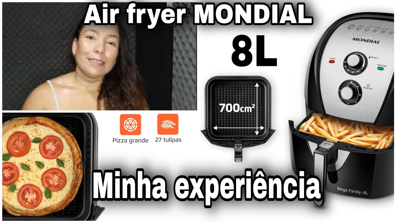 Nova AirFryer 8 Litros Mega Family Mondial - Fritadeira Sem Óleo - Maurício  Rodrigues 