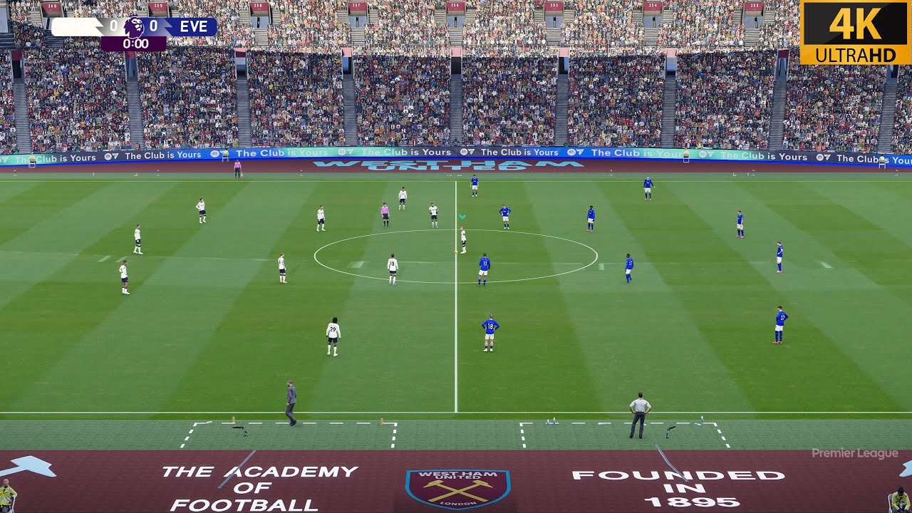 4K | PES 2021 Ultra Realism | west ham vs Everton | Premier League - Paquetá's last match!!