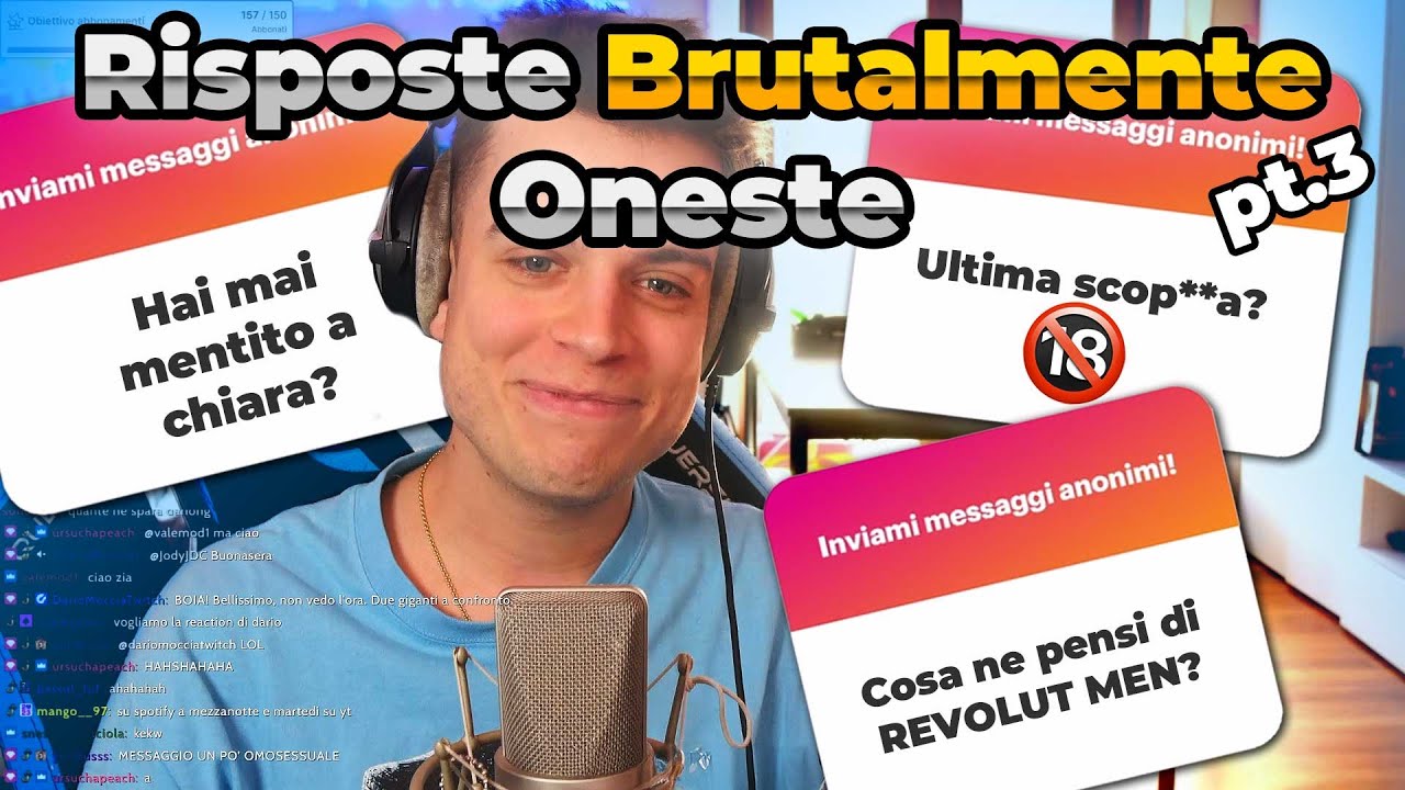 RISPONDO ONESTAMENTE ALLE VOSTRE DOMANDE